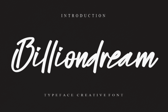Billiondream: A Bold Script Font for Dynamic Branding