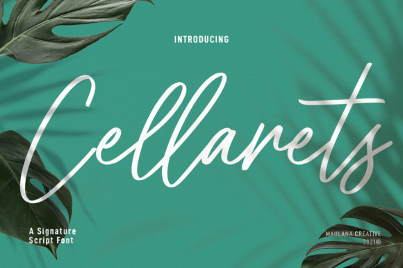 Cellarets Signature: A Handwritten Font for Editorial Elegance