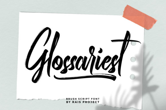 Glossariest: A Bold Script Font for Handmade Crafters and Designers