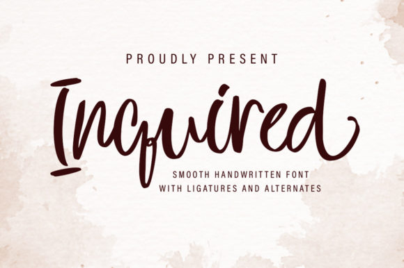 Inquired: A Versatile Script Handwritten Font for Elegant Branding