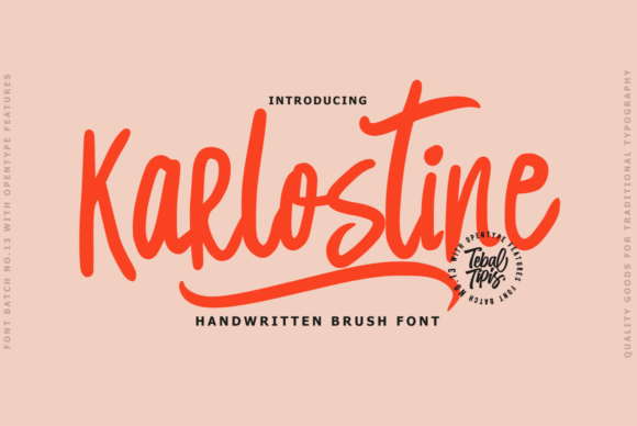 Karlostine: A Script Handwritten Font for Personalized Branding