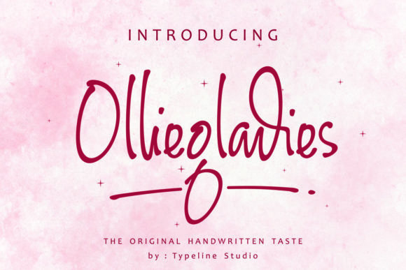 Olliegladies: A Playful Script Handwritten Font for Editorial Design