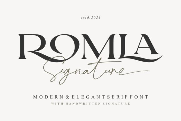 Romla Signature: The Serif Font for Impactful Digital Branding