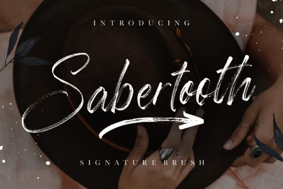 Sabertooth: A Script Handwritten Font for Creative Crafters
