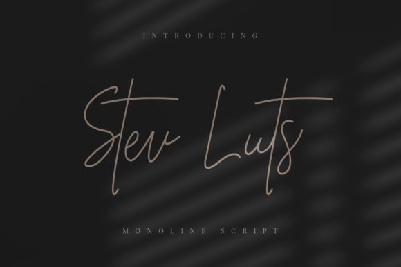 Stev Luts: A Timeless Script Font for Handmade Creators