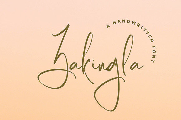 Zakingla: A Romantic Script Font for Elegant Branding